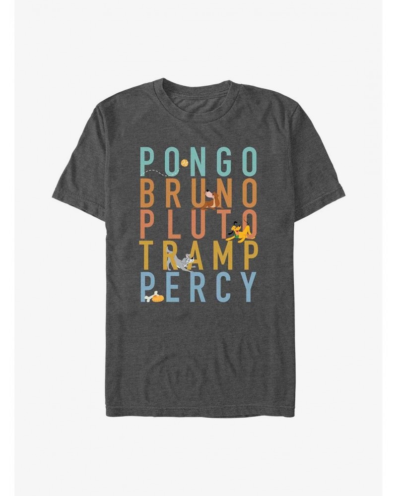 Disney Channel Pongo, Bruno, Pluto, Tramp, Percy T-Shirt $7.65 T-Shirts