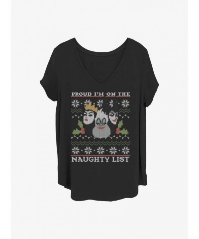 Disney Villains Naughty And Proud Girls T-Shirt Plus Size $12.43 T-Shirts