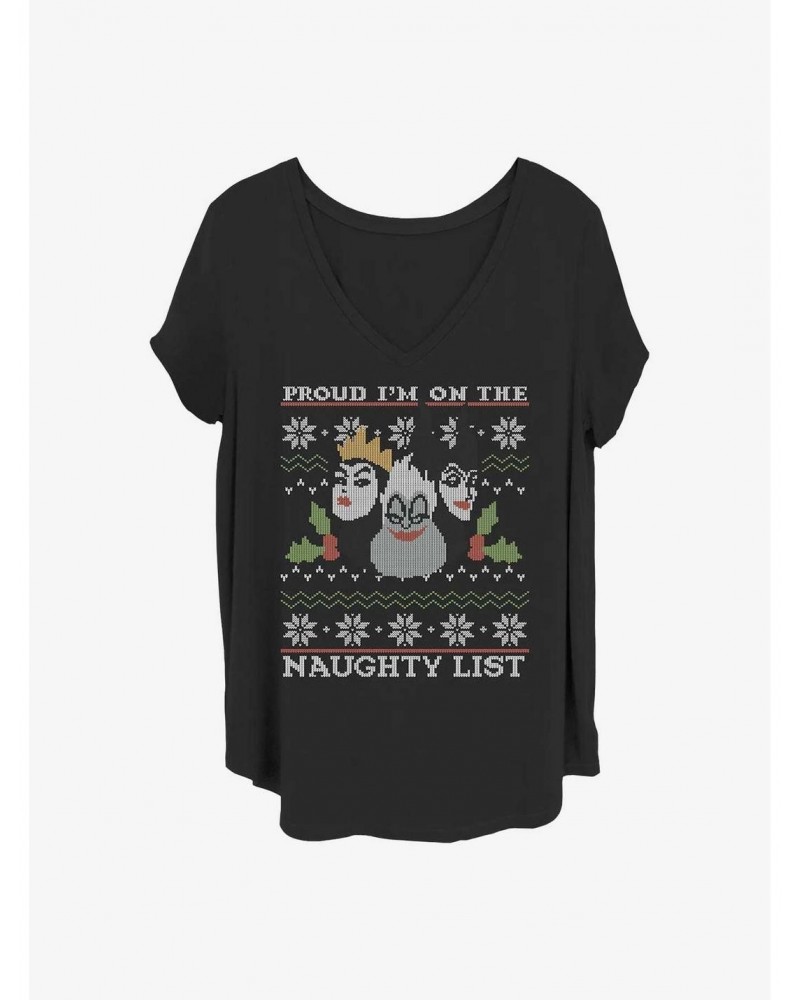 Disney Villains Naughty And Proud Girls T-Shirt Plus Size $12.43 T-Shirts