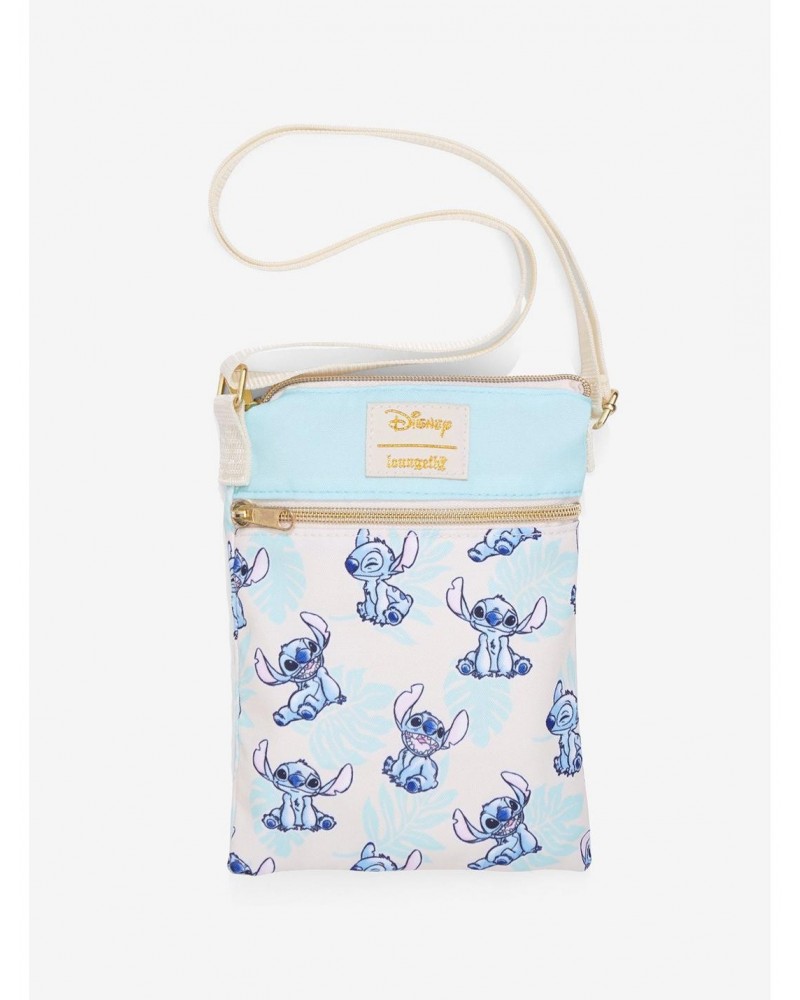 Loungefly Disney Lilo & Stitch Palm Leaves Passport Crossbody Bag $7.56 Bags