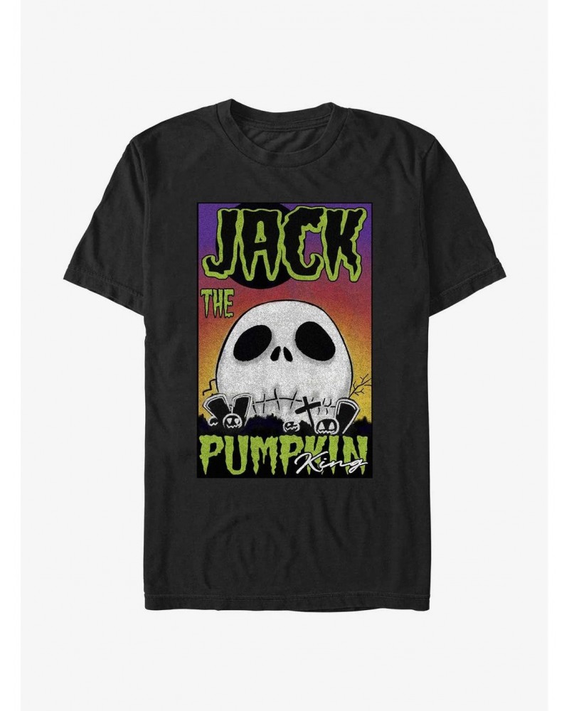 Disney The Nightmare Before Christmas Jack The Pumpkin King Skull Poster T-Shirt $8.60 T-Shirts