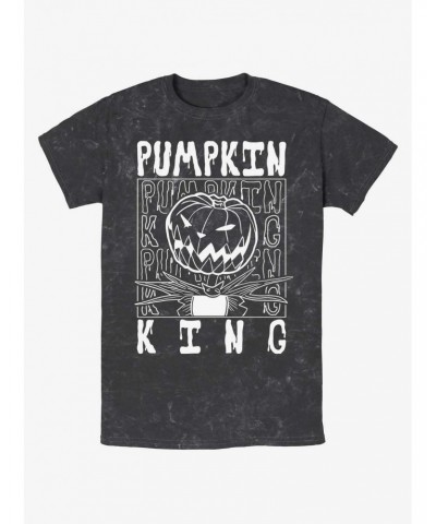 Disney The Nightmare Before Christmas Jack Pumpkin King Mineral Wash T-Shirt $10.88 T-Shirts