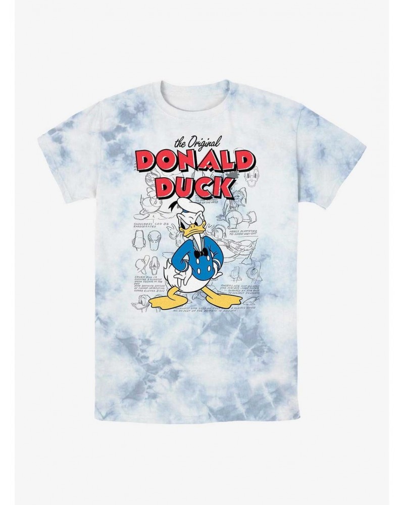 Disney Donald Duck Original Sketch Tie-Dye T-Shirt $10.88 T-Shirts