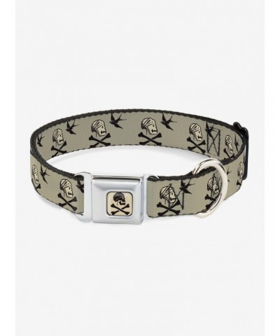 Disney Pirates Of The Caribbean Jack Sparrows Flag Seatbelt Buckle Dog Collar $10.96 Pet Collars