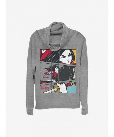 Disney Mulan Action Panels Cowlneck Long-Sleeve Girls Top $21.55 Tops