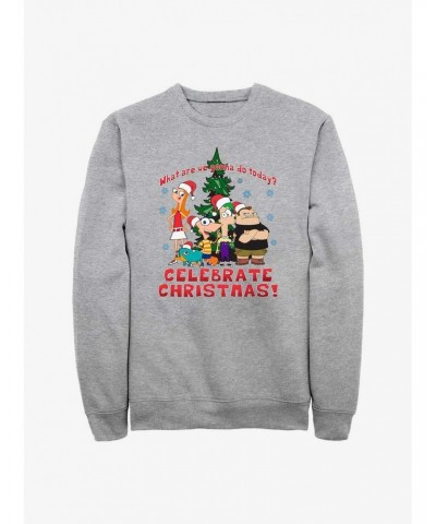 Disney Phineas And Ferb Christmas Crew Sweatshirt $14.02 Sweatshirts