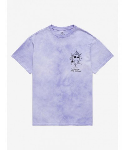 The Nightmare Before Christmas Jack Skellington Web Purple Tie-Dye T-Shirt $12.50 T-Shirts