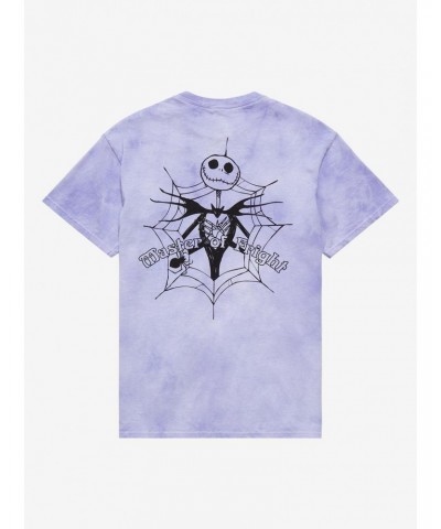 The Nightmare Before Christmas Jack Skellington Web Purple Tie-Dye T-Shirt $12.50 T-Shirts