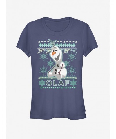 Disney Ugly Christmas Sweater Olaf Girls T-Shirt $8.47 T-Shirts