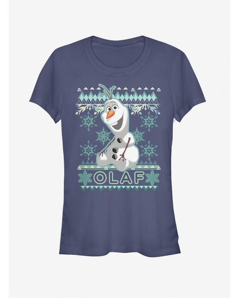 Disney Ugly Christmas Sweater Olaf Girls T-Shirt $8.47 T-Shirts