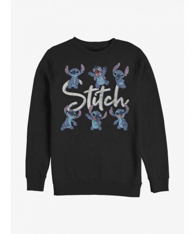 Disney Lilo & Stitch Poses Crew Sweatshirt $12.92 Sweatshirts