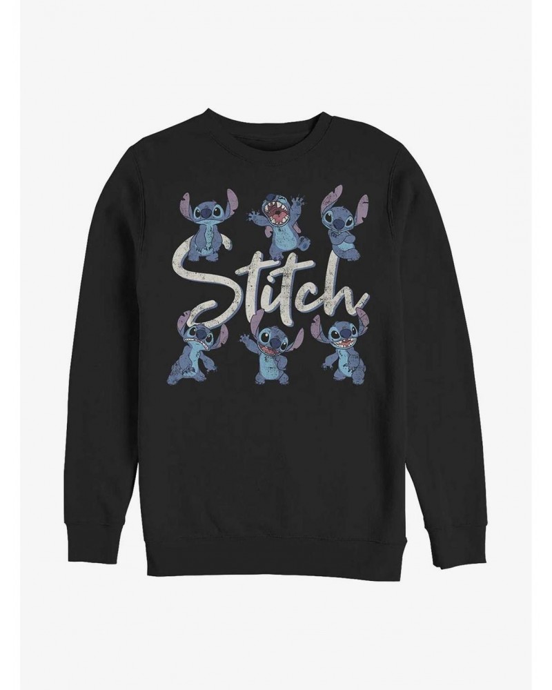 Disney Lilo & Stitch Poses Crew Sweatshirt $12.92 Sweatshirts