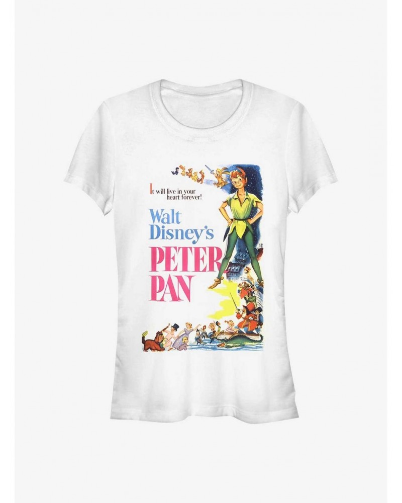 Disney Peter Pan Vintage Poster Girls T-Shirt $10.96 T-Shirts