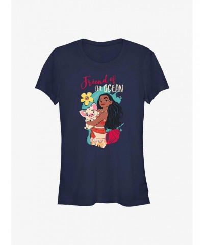 Disney Moana Friend Of The Ocean Girls T-Shirt $7.72 T-Shirts