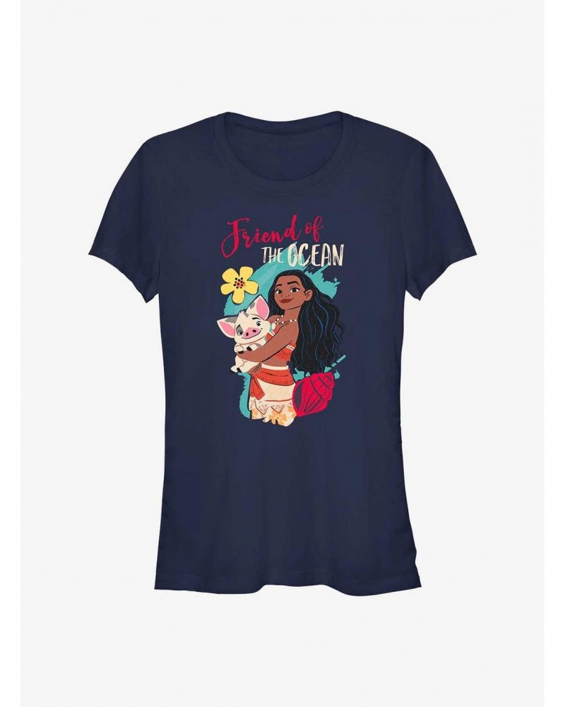 Disney Moana Friend Of The Ocean Girls T-Shirt $7.72 T-Shirts