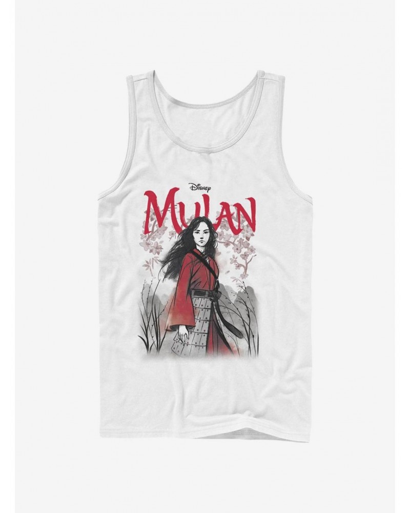 Disney Mulan Watercolor Mulan Title Tank $7.97 Tanks