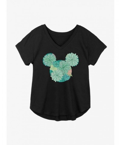 Disney Mickey Mouse Succulents Girls Plus Size T-Shirt $10.40 T-Shirts