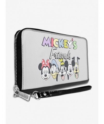 Disney Mickeys Friends The Fab Five Faces Zip Around Rectangle Wallet $13.60 Wallets