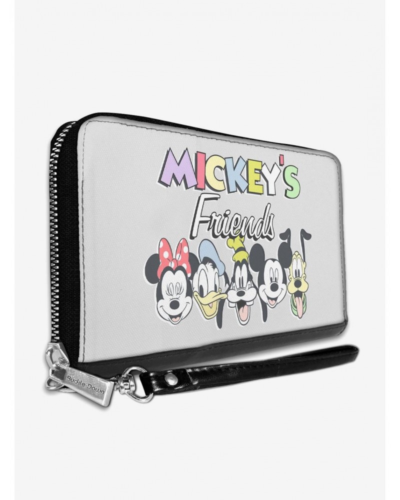 Disney Mickeys Friends The Fab Five Faces Zip Around Rectangle Wallet $13.60 Wallets