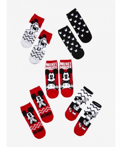 Disney Mickey Mouse Chevron No-Show Socks 5 Pair $6.71 Merchandises