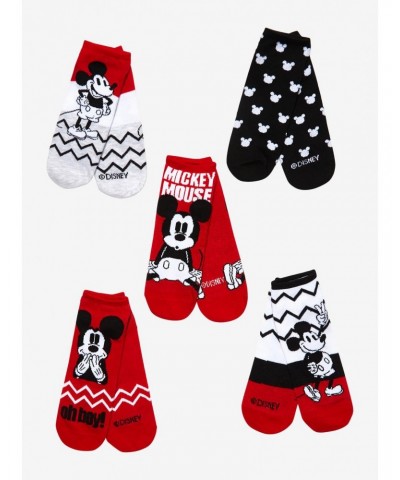 Disney Mickey Mouse Chevron No-Show Socks 5 Pair $6.71 Merchandises