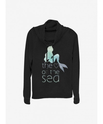 Disney The Little Mermaid Heart Of The Sea Cowlneck Long-Sleeve Girls Top $16.61 Tops