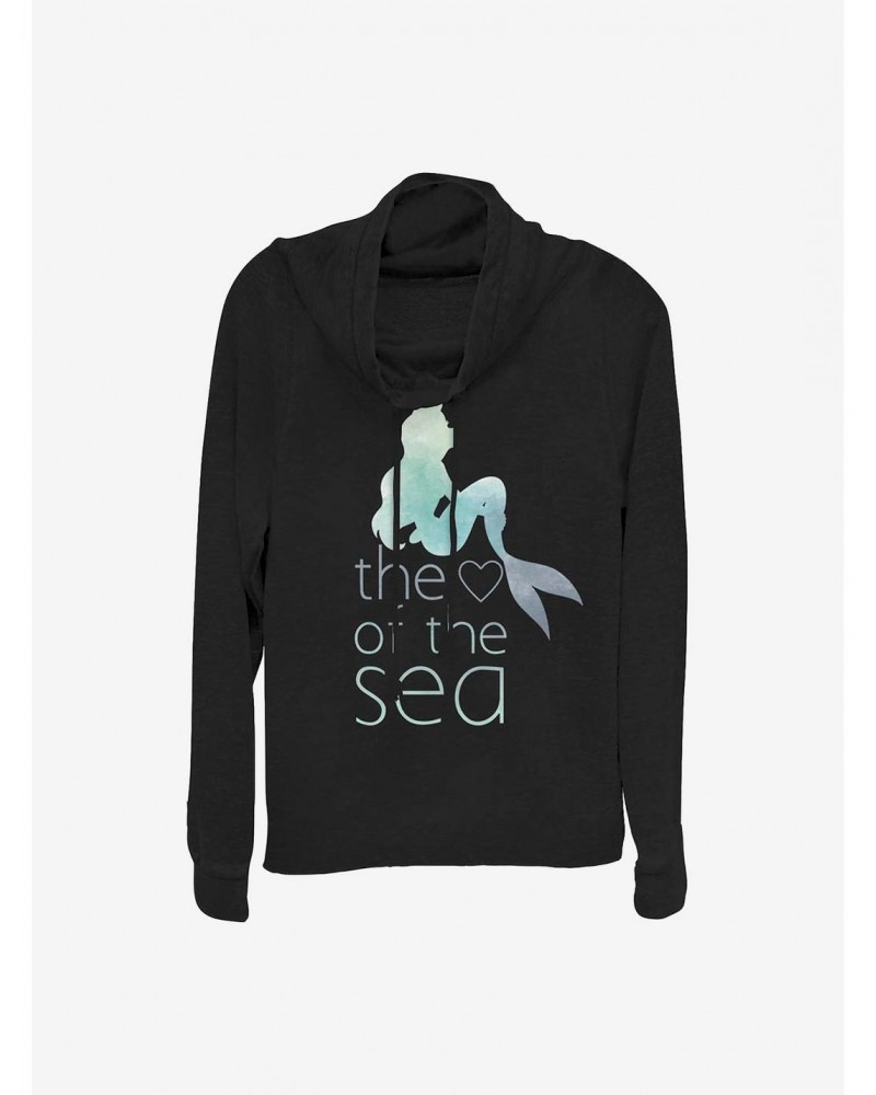 Disney The Little Mermaid Heart Of The Sea Cowlneck Long-Sleeve Girls Top $16.61 Tops