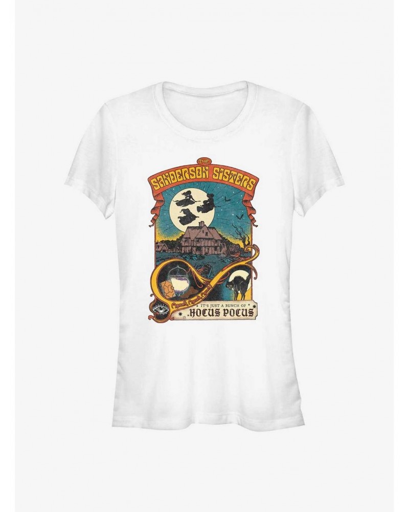 Disney Hocus Pocus Night Time Fly Poster Girls T-Shirt $12.45 T-Shirts