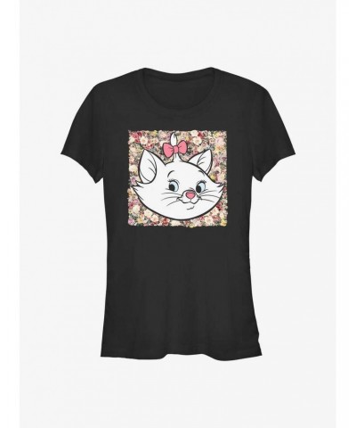 Disney The Aristocats Boxed Floral Marie Girls T-Shirt $10.21 T-Shirts