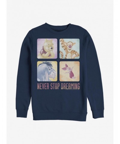 Disney Winnie The Pooh Never Stop Dreaming Crew Sweatshirt $14.76 Sweatshirts