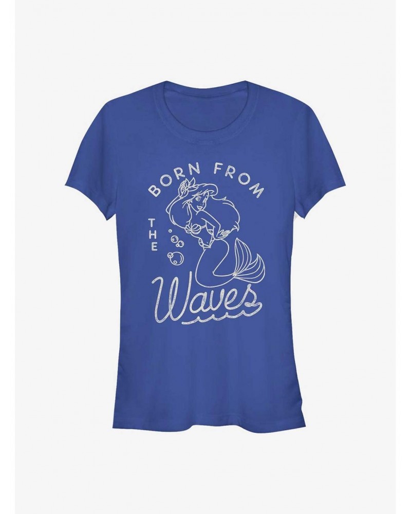 Disney The Little Mermaid Ariel Born From The Waves Girls T-Shirt $7.47 T-Shirts