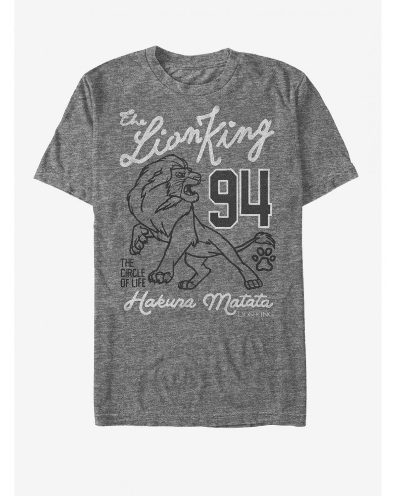 Disney Lion King Simba Athletic Print T-Shirt $8.37 T-Shirts