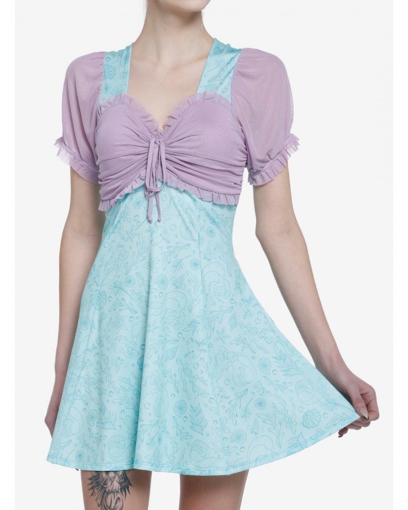 Her Universe Disney The Little Mermaid Lace-Up Sweetheart Dress $26.35 Dresses