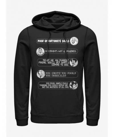 Disney Villains Villain Quotes Hoodie $21.10 Hoodies