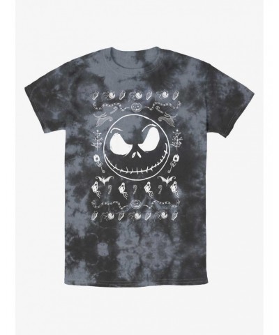 Disney The Nightmare Before Christmas Jack Spooky Icons Tie-Dye T-Shirt $9.32 T-Shirts