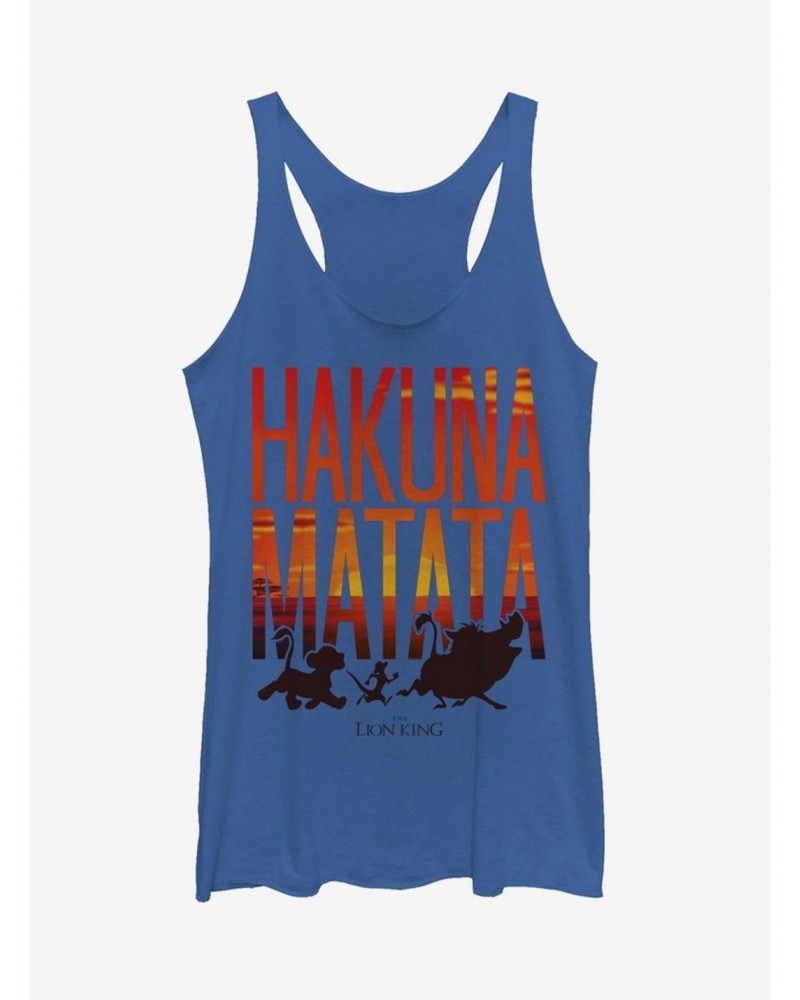 Lion King Hakuna Matata Sunset Girls Tanks $9.07 Tanks