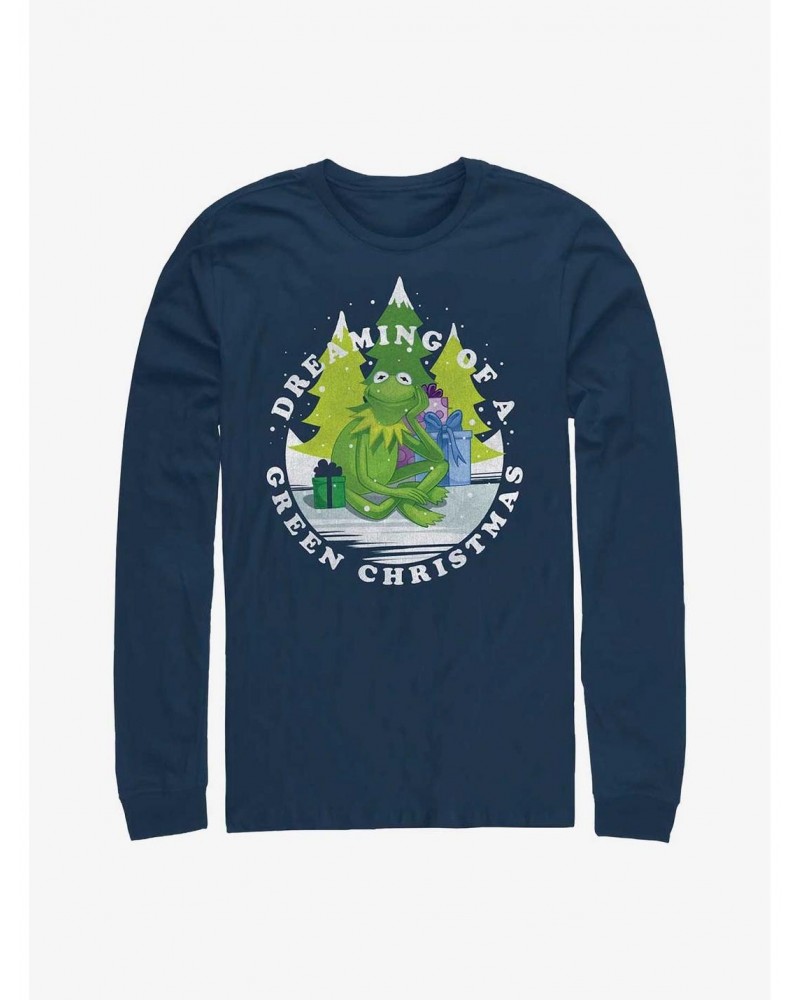 Disney The Muppets Green Christmas Long Sleeve T-Shirt $12.83 T-Shirts