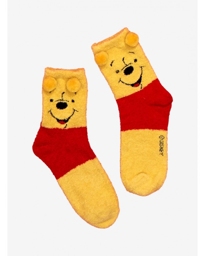 Disney Winnie The Pooh Pom Ears Fuzzy Socks $7.45 Socks