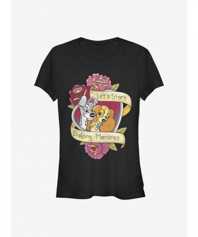 Disney Lady And The Tramp Lady Tramp Tatoo Girls T-Shirt $11.21 T-Shirts