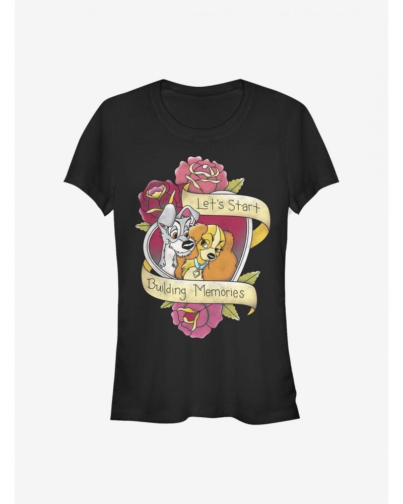 Disney Lady And The Tramp Lady Tramp Tatoo Girls T-Shirt $11.21 T-Shirts