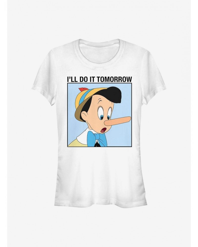 Disney Pinocchio Do It Tomorrow Girls T-Shirt $8.96 T-Shirts