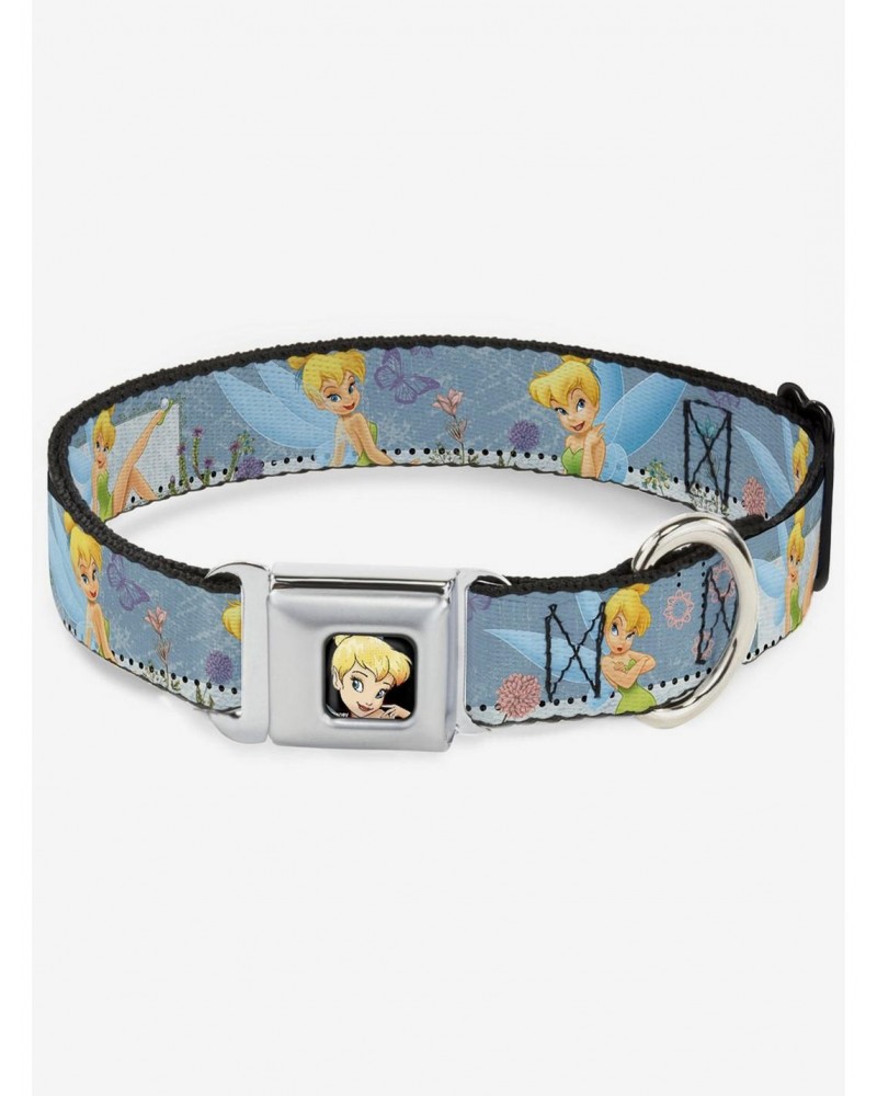 Disney Tinker Bell Garden Poses Seatbelt Buckle Dog Collar $8.47 Pet Collars