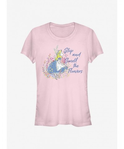 Disney Alice In Wonderland Smell The Flowers Girls T-Shirt $11.45 T-Shirts