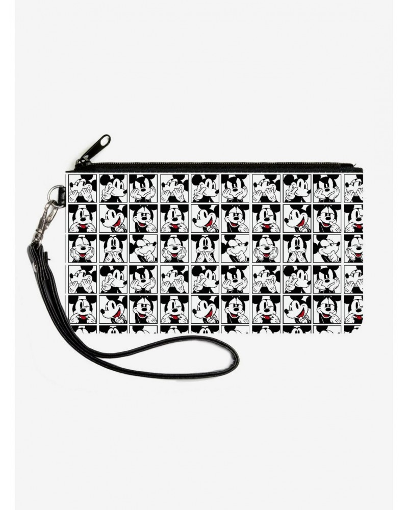 Disney Mickey Mouse Blocks Canvas Zip Clutch Wallet $10.45 Wallets