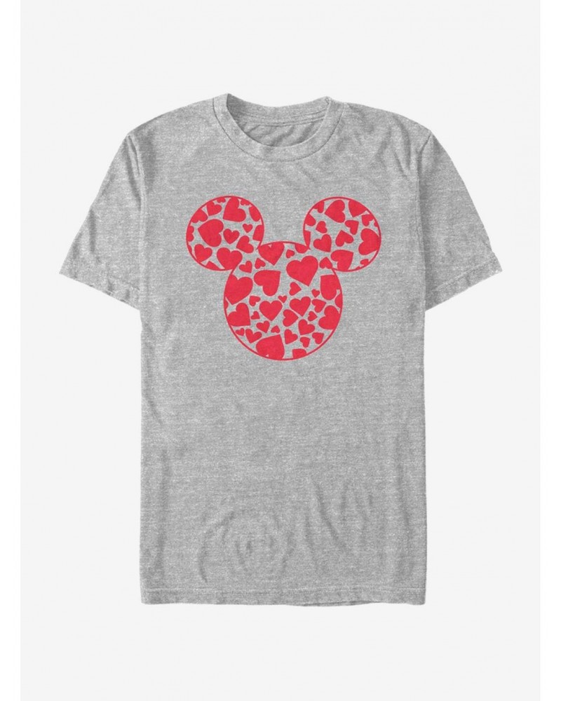 Disney Mickey Mouse Mickey Hearts Fill T-Shirt $7.17 T-Shirts