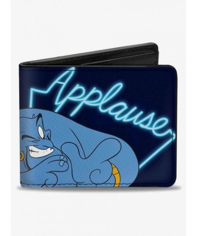 Disney Aladdin Genie Applause Pose Neon Bifold Wallet $9.61 Wallets