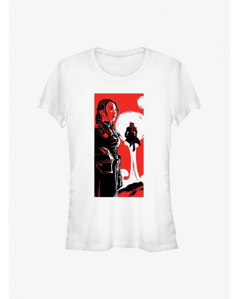 Star Wars The Book Of Boba Fett Fennec Boba Poster Girls T-Shirt $10.71 T-Shirts