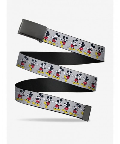 Disney Mickey Mouse Poses Gray Clamp Belt $5.67 Belts