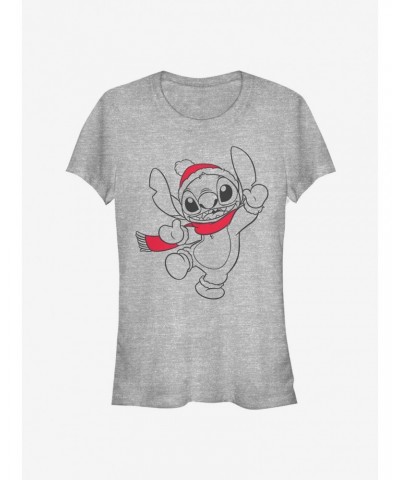 Disney Lilo & Stitch Christmas Stitch Outline Girls T-Shirt $10.46 T-Shirts