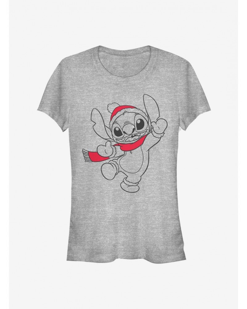 Disney Lilo & Stitch Christmas Stitch Outline Girls T-Shirt $10.46 T-Shirts